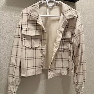 Plaid Cream Jacket